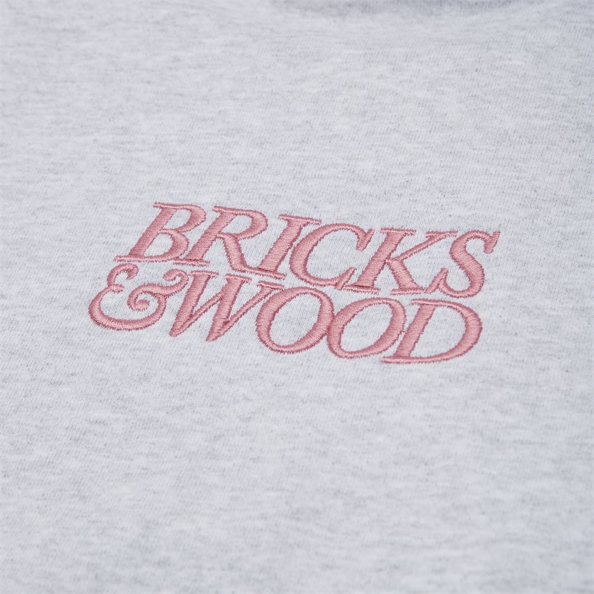 Bricks & Wood Sweatshirts HOODIE GRÅ MEL
